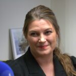 Cecilie Myrseth (Ap) er ny fiskeriminister. Her under nøkkeloverrekkelsen i Nærings- og fiskeridepartementet mandag. Foto: Eirik Husøy